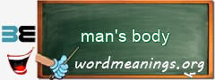 WordMeaning blackboard for man's body